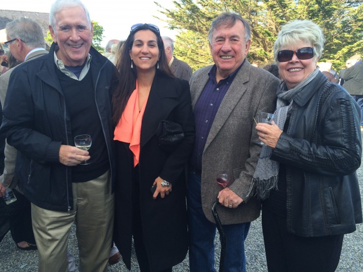 Louisa with the lovely Fastnet volunteers, enjoying a drink at the opening party.