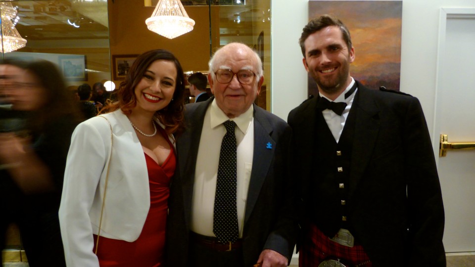 Mariana and Stu with Ed Asner